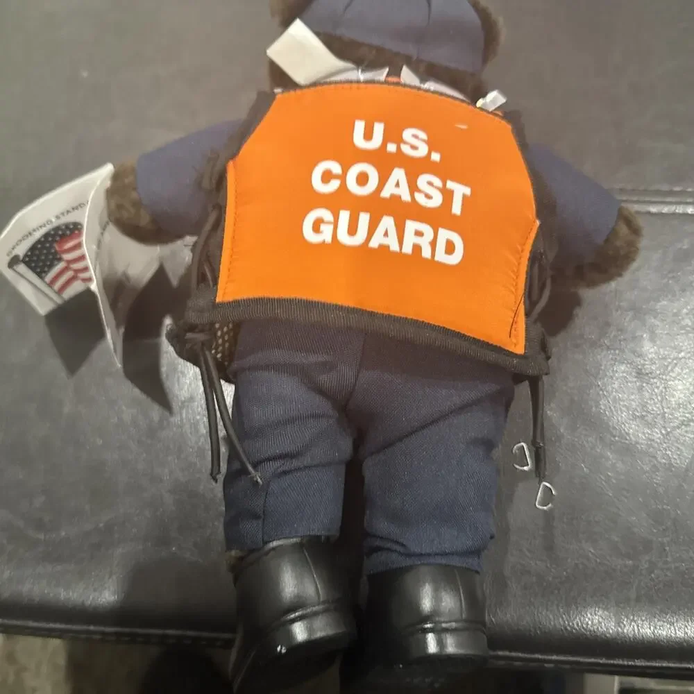 Bear Forces Of America US Coast Guard Teddy Bear Vintage Plush With Tags 10”